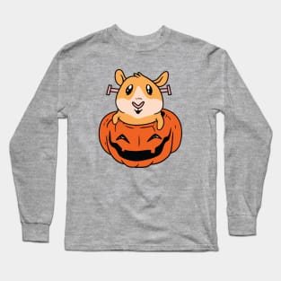 Guinea Pig In Pumpkin Halloween Long Sleeve T-Shirt